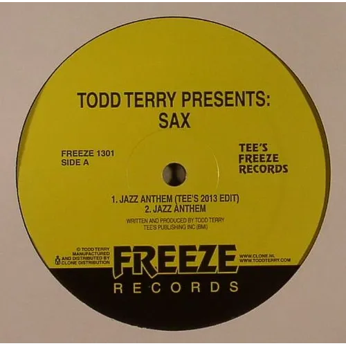 Todd Terry – SAX EP (Freeze records)